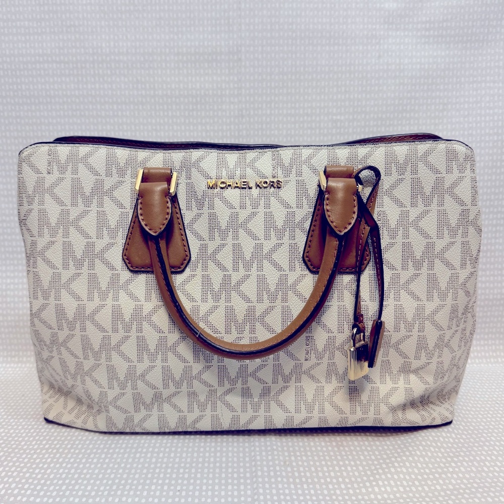 Michael Kors Leather Logo Satchel